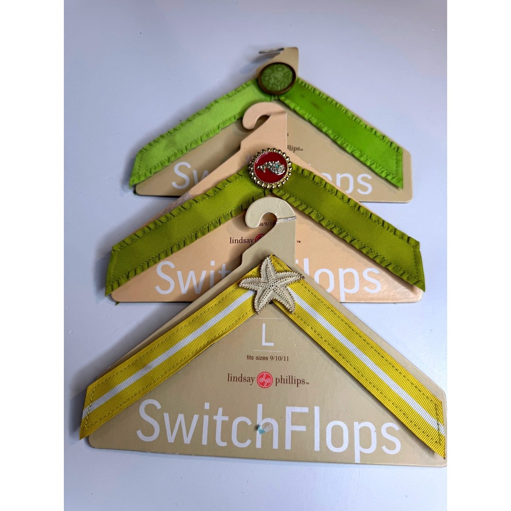 SwitchFlops Interchangeable Flip Flop Straps Lot Size‎ L New